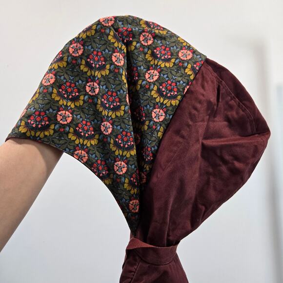 NWT Tia Cibani Bonnet Billow Jacket Crop Floral Red Riding Hood Berry Size 2 - Picture 4 of 6